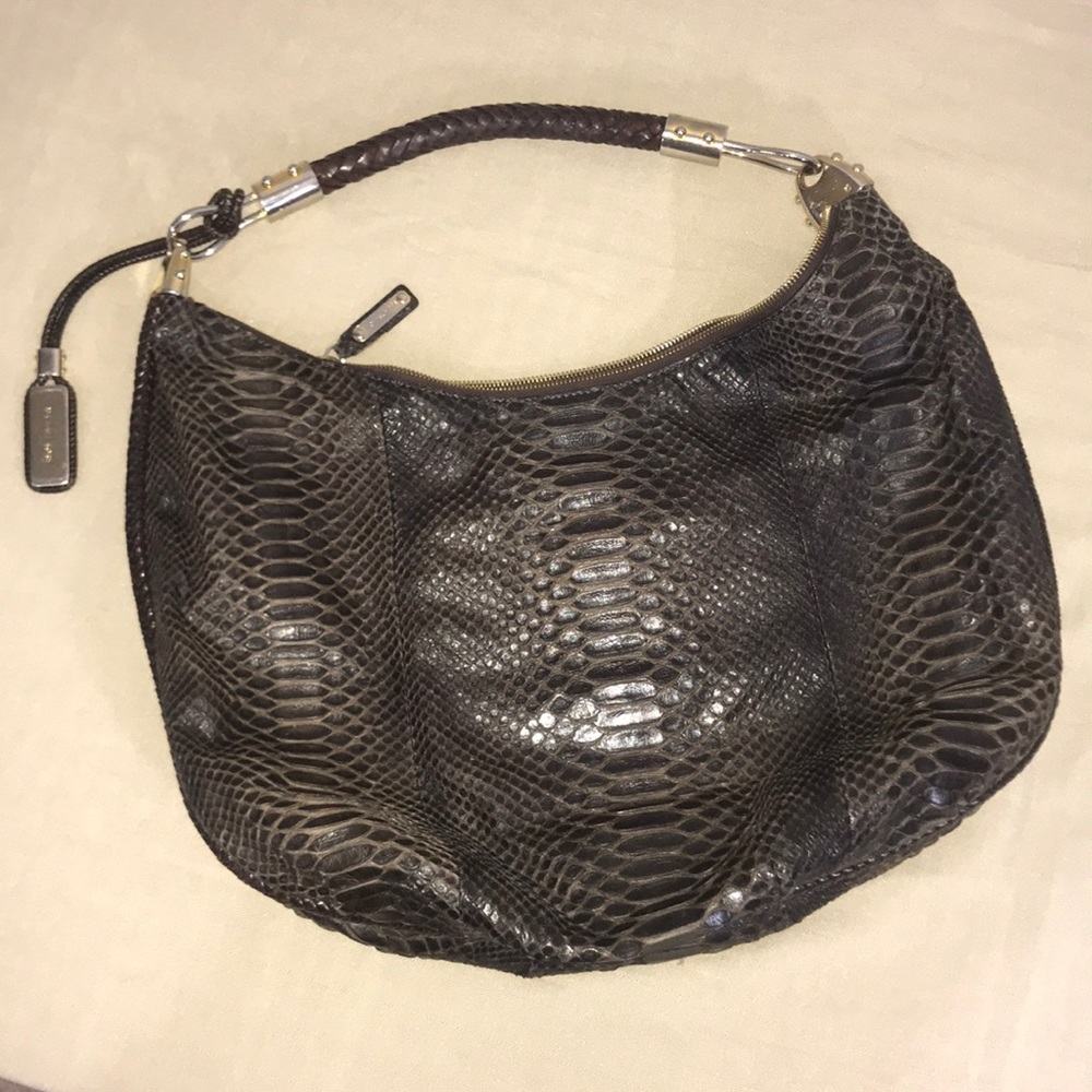 Rare Michael Kors Skorpios Python Snake Embossed - image 3